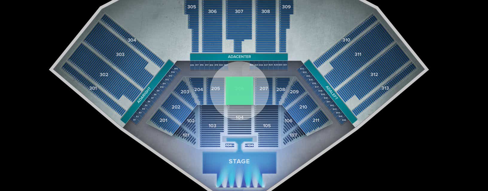 Seat view from Middle