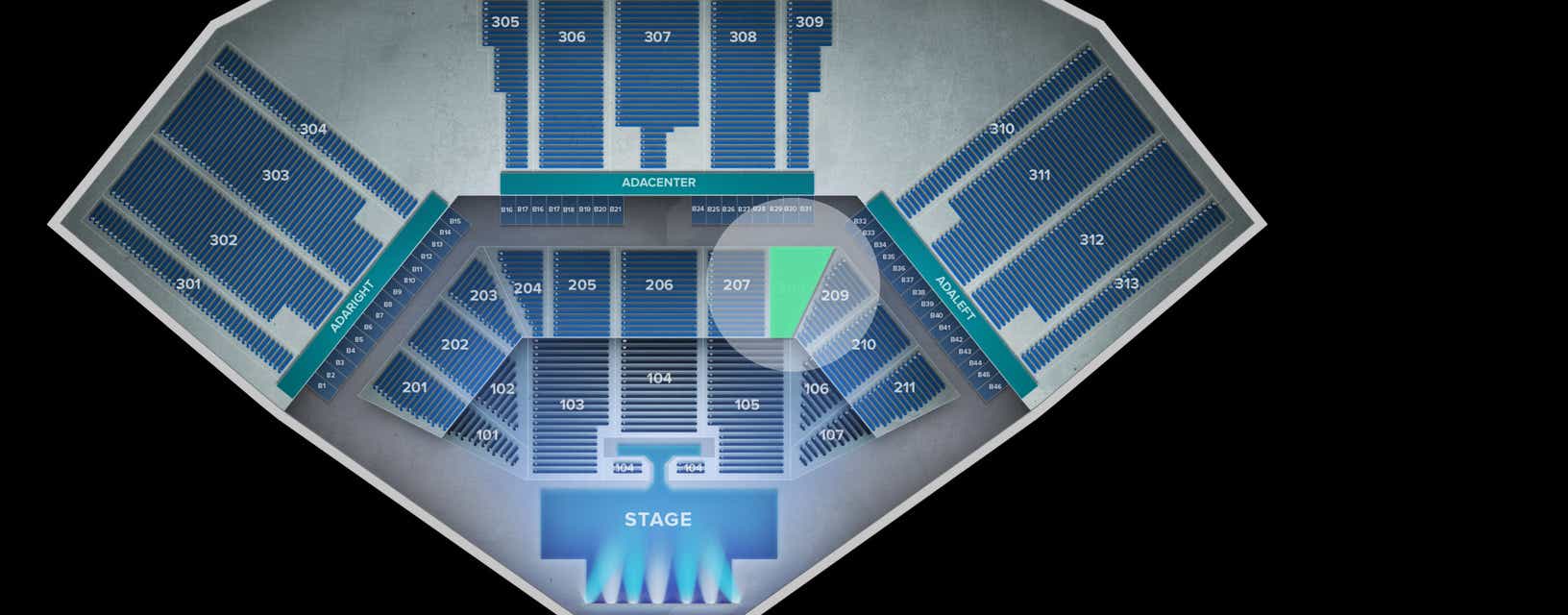 Seat view from Middle