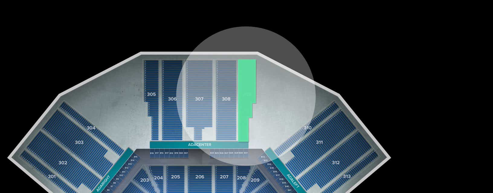 Seat view from Upper