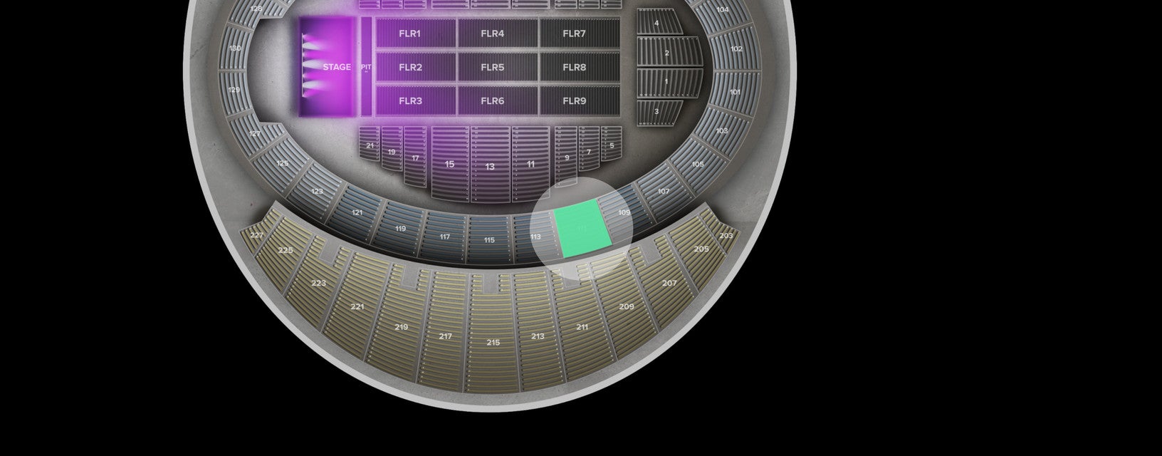Seat view from Loge