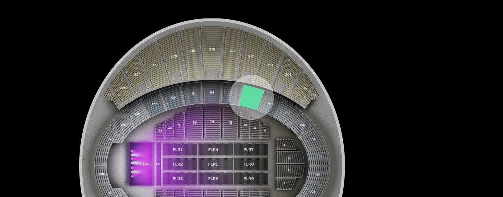 Seat view from Loge
