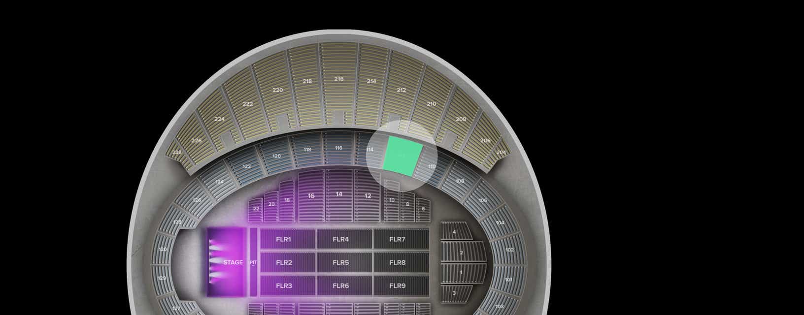 Seat view from Loge