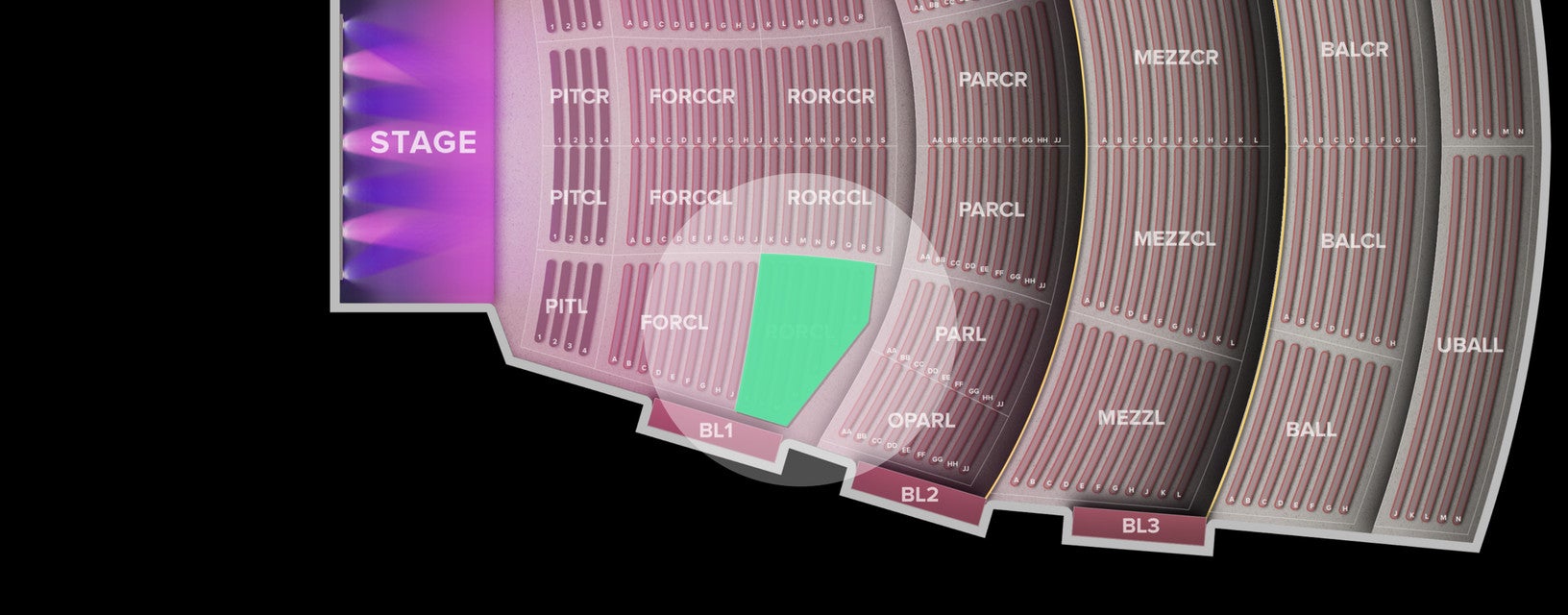 Seat view from Rear Orchestra Left