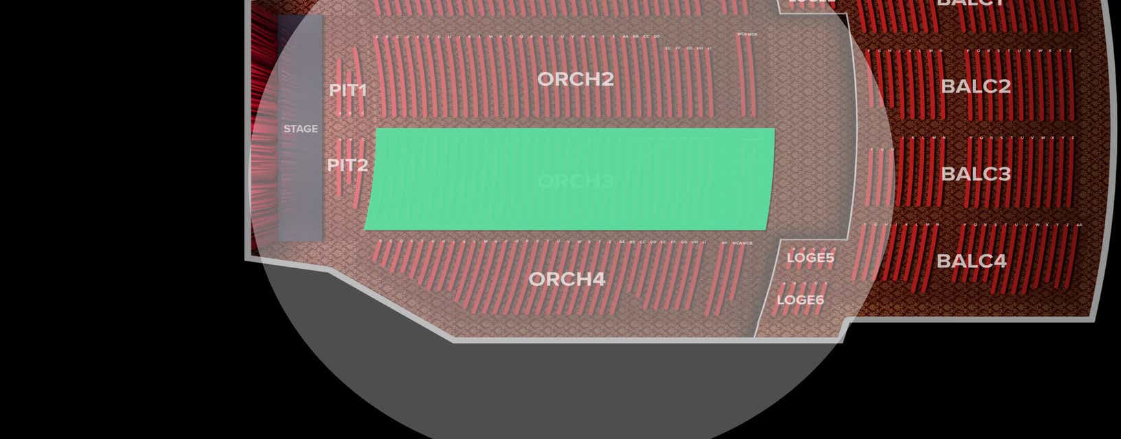 Seat view from Orchestra