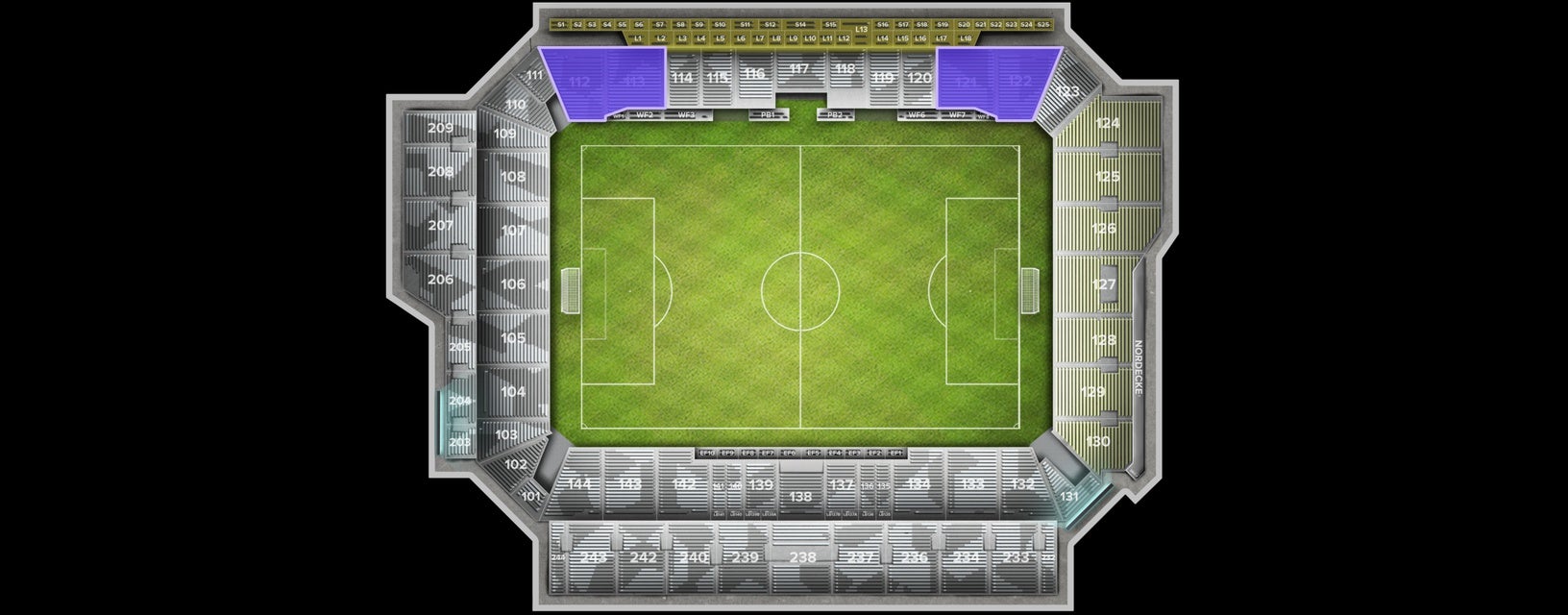 Seat view from Lower Sideline