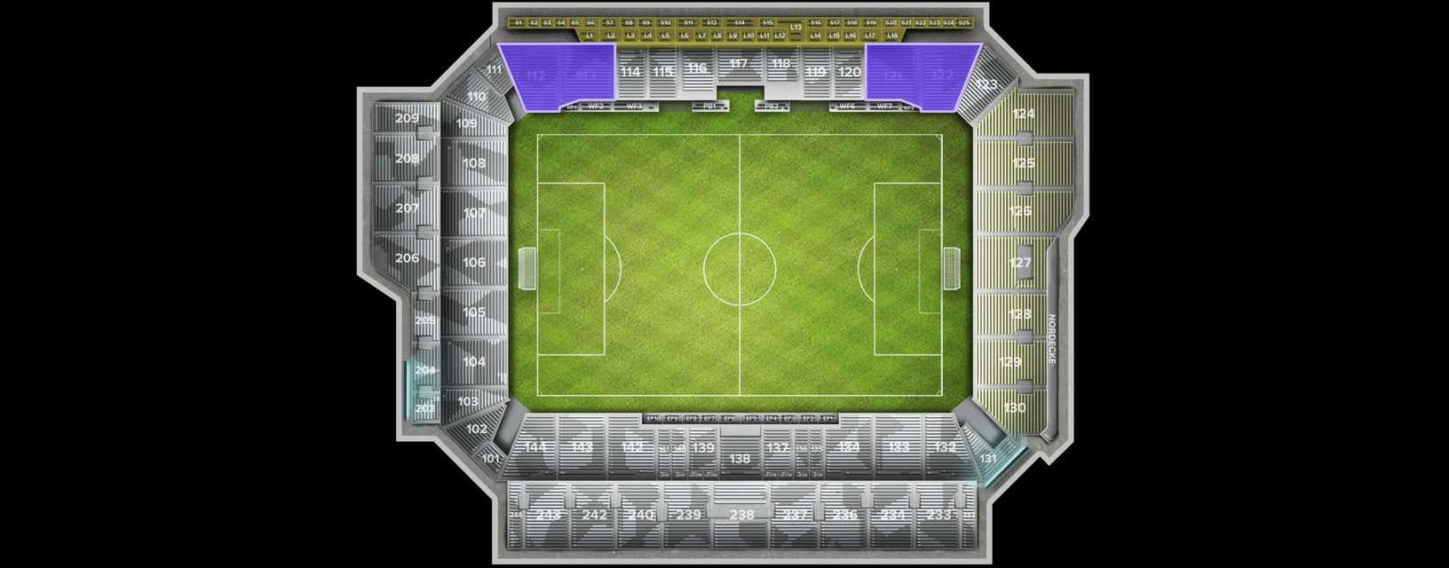Seat view from Lower Sideline