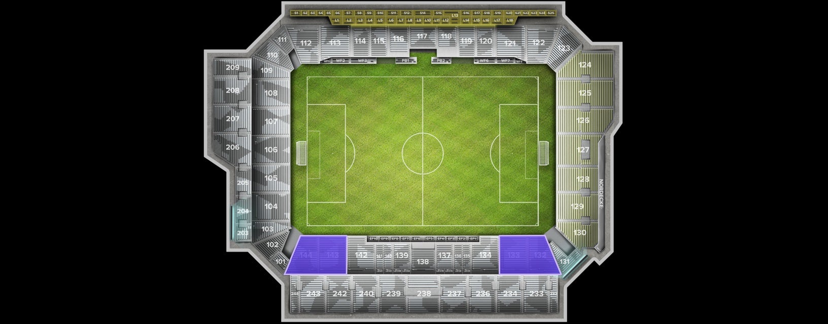 Seat view from Lower Sideline