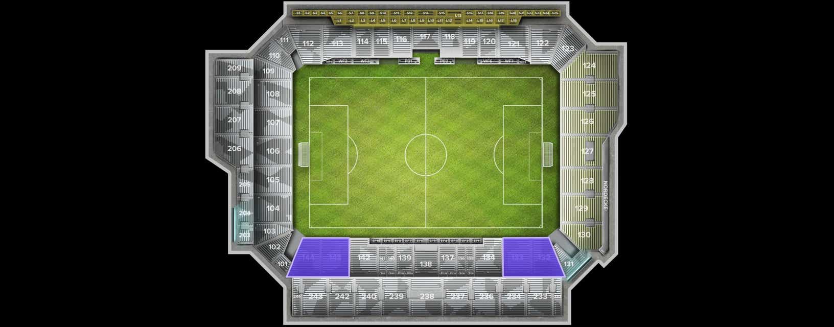 Seat view from Lower Sideline