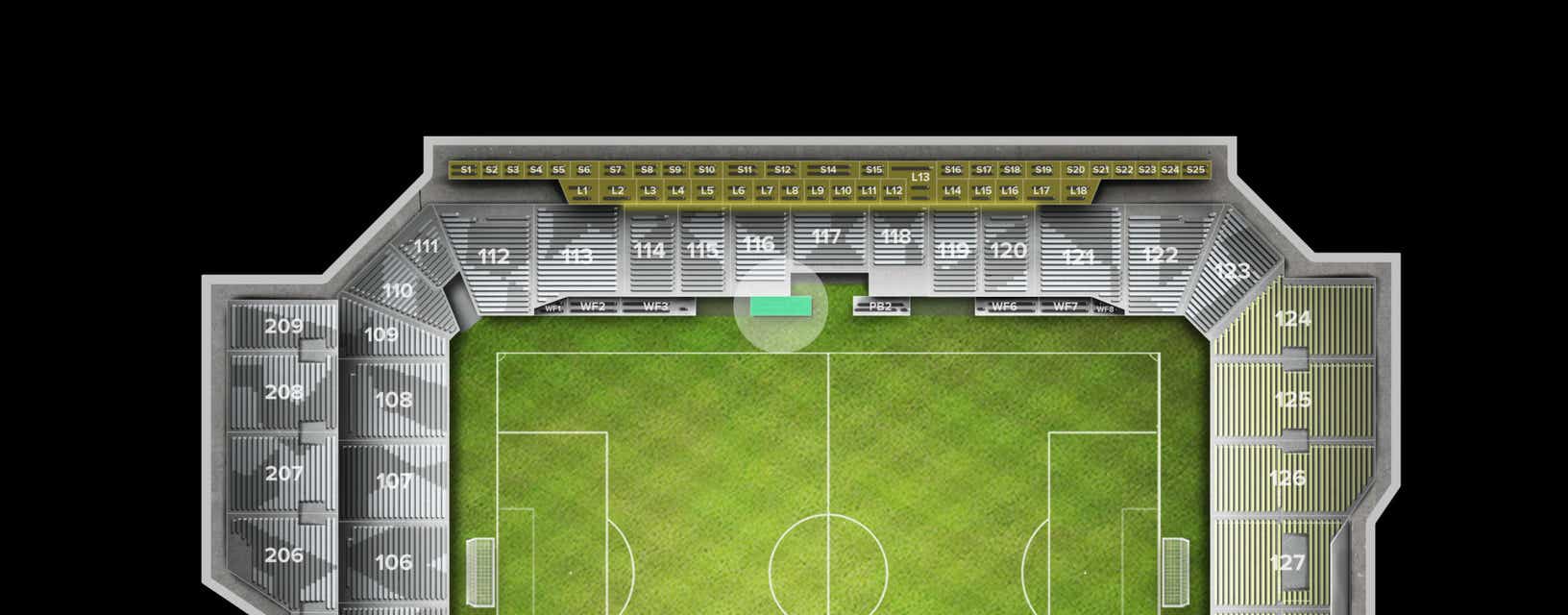 Seat view from Player's Bench