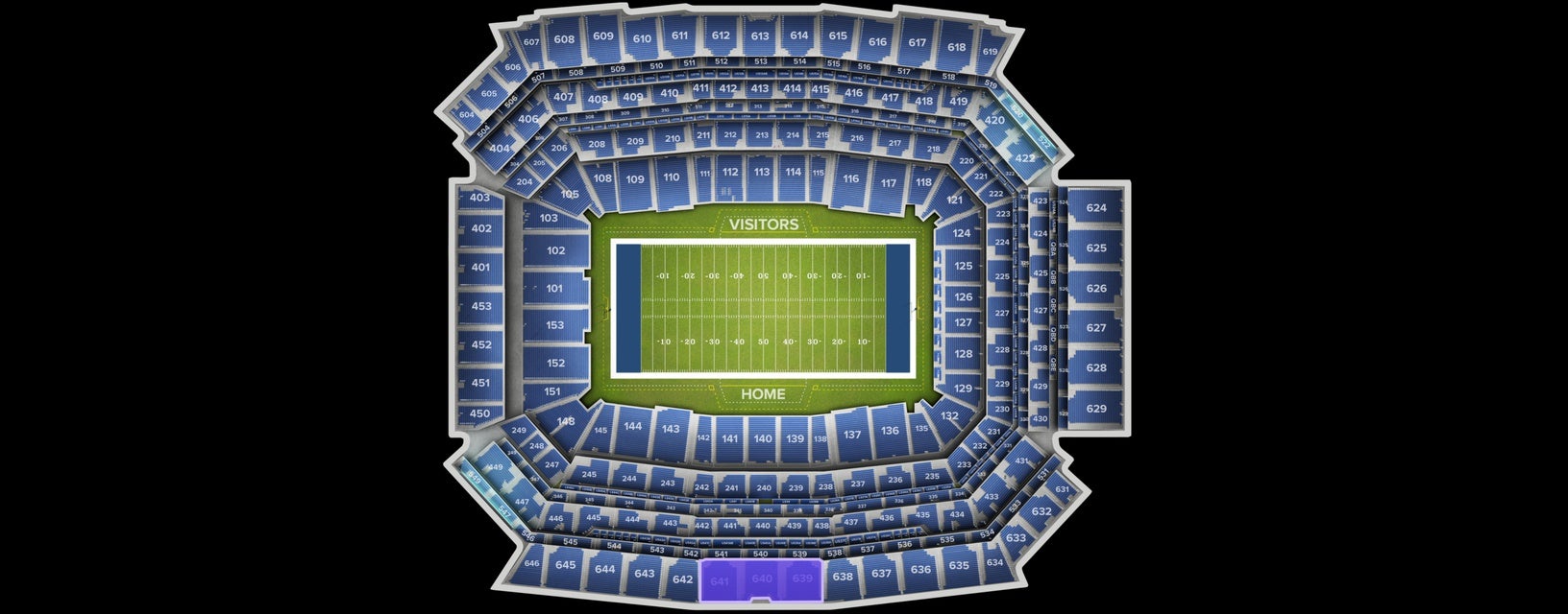 Seat view from Upper Midfield