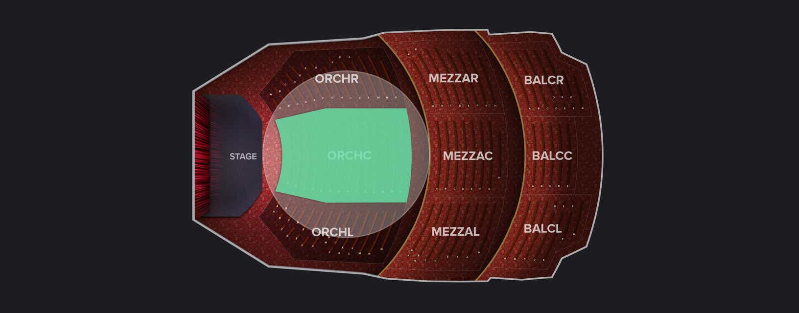 Seat view from Orchestra Center