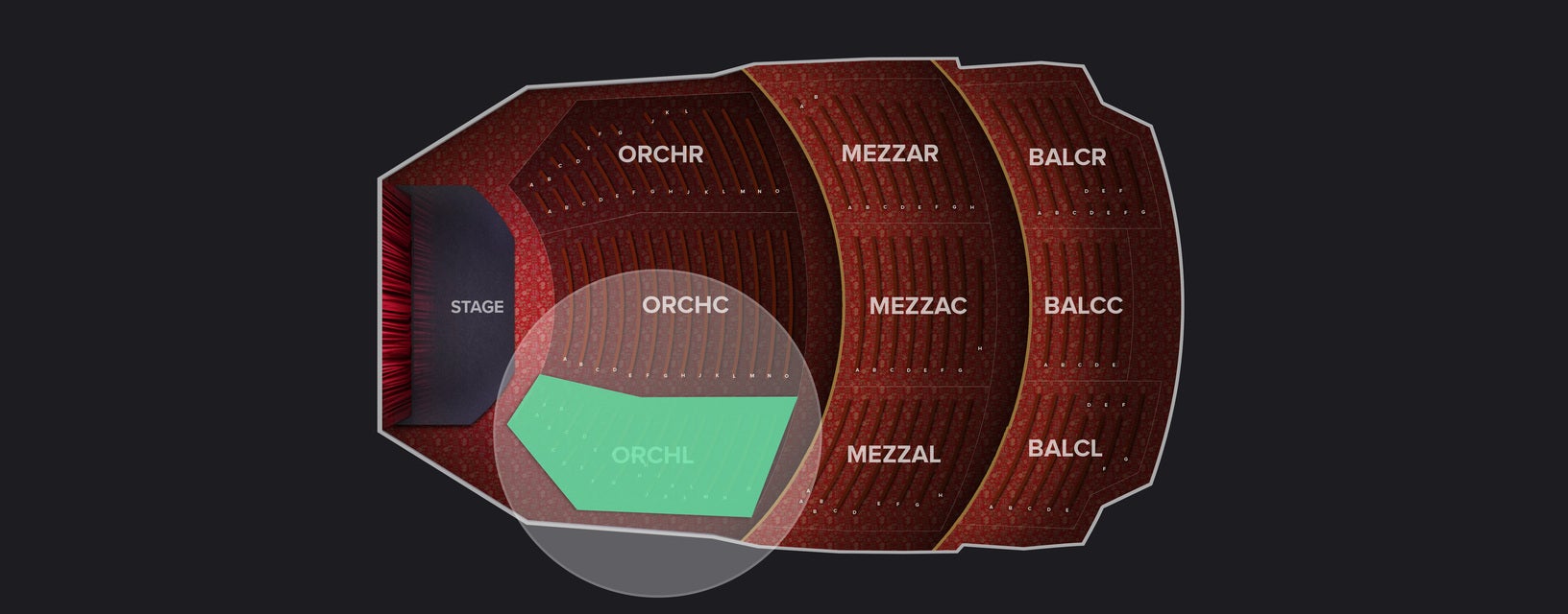 Seat view from Orchestra Left