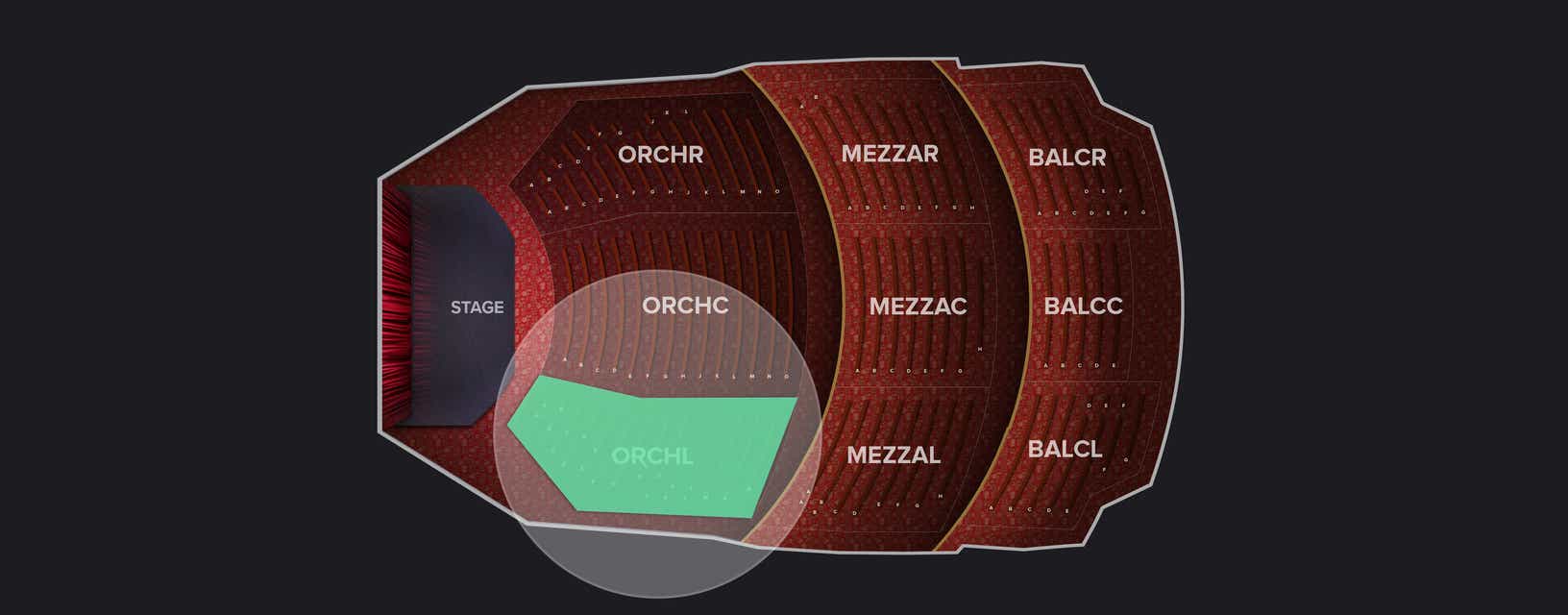 Seat view from Orchestra Left