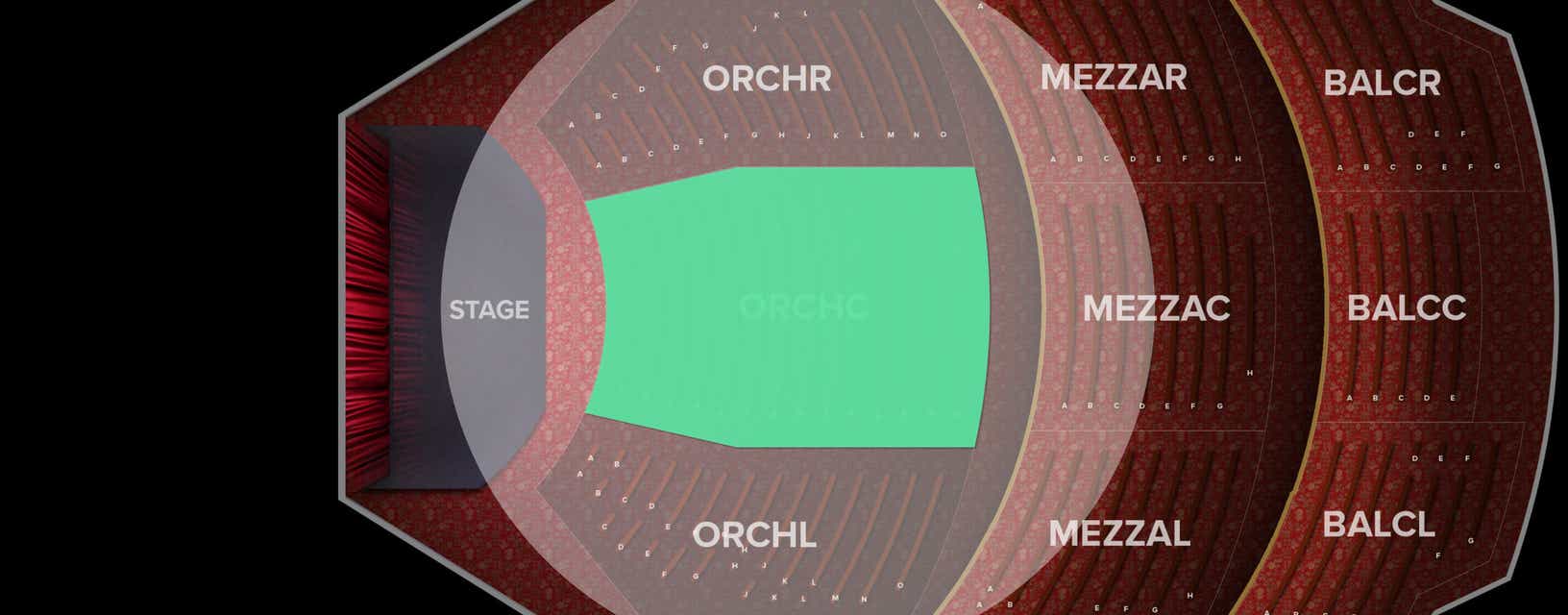 Seat view from Orchestra Center