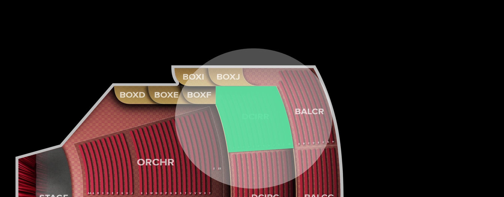 Seat view from Dress Circle