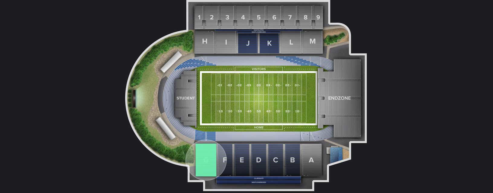 Seat view from Lower Sideline