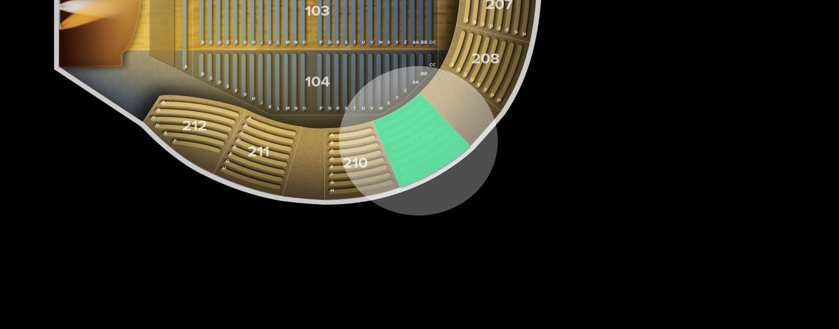 Seat view from Upper