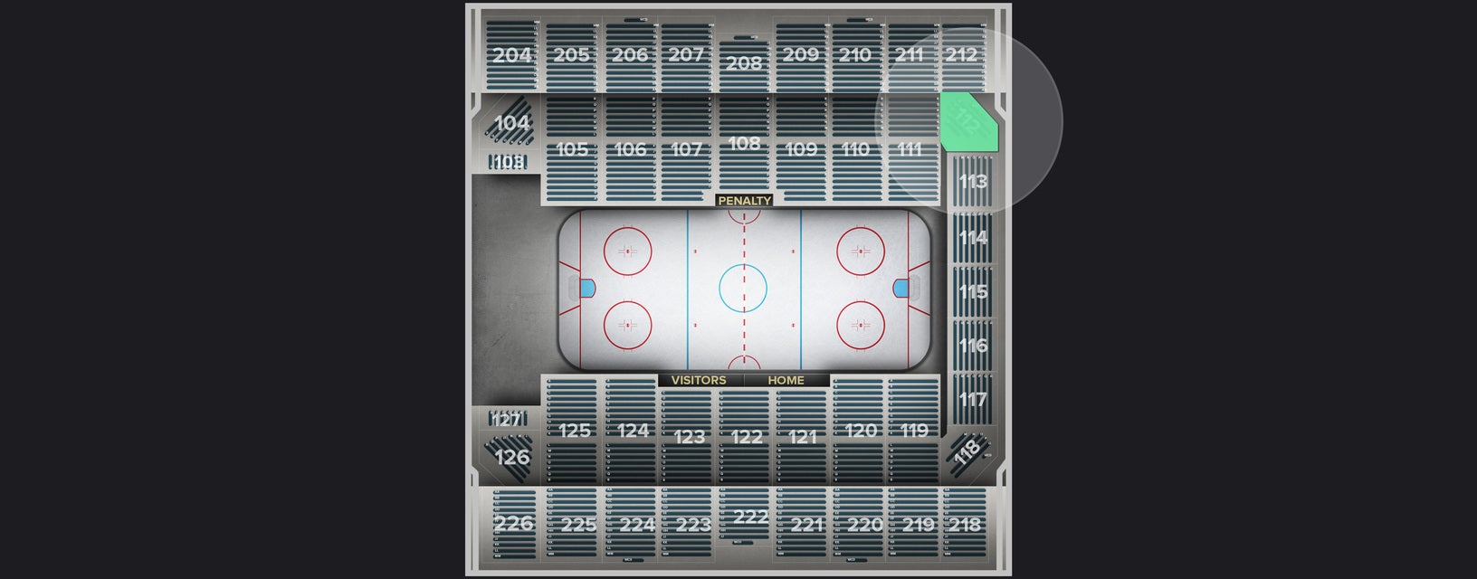 Seat view from Section