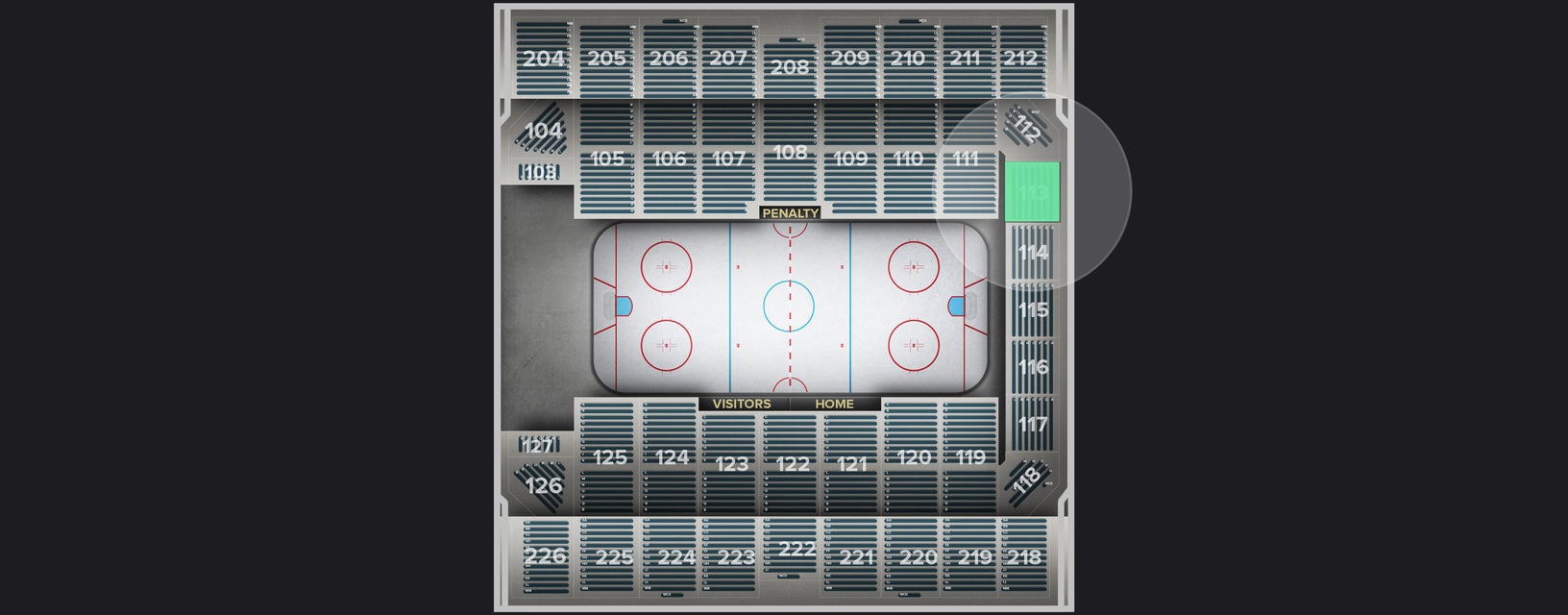 Seat view from Section