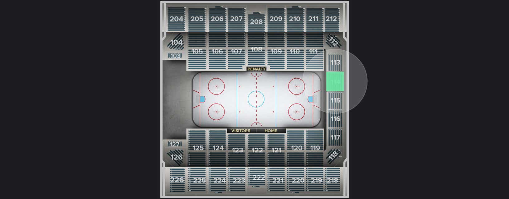 Seat view from Section