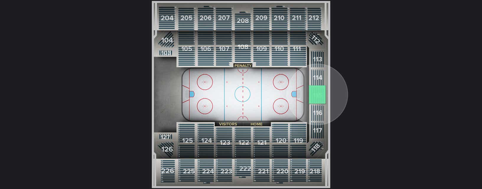 Seat view from Section