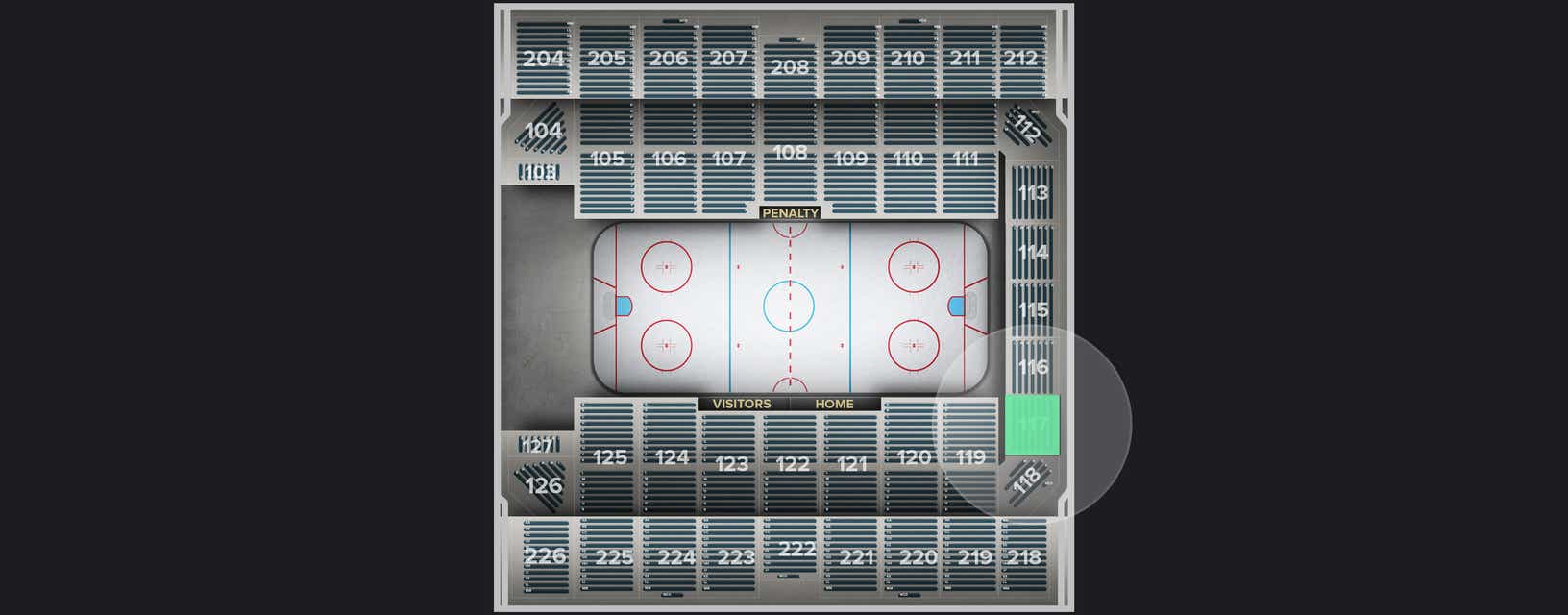 Seat view from Section