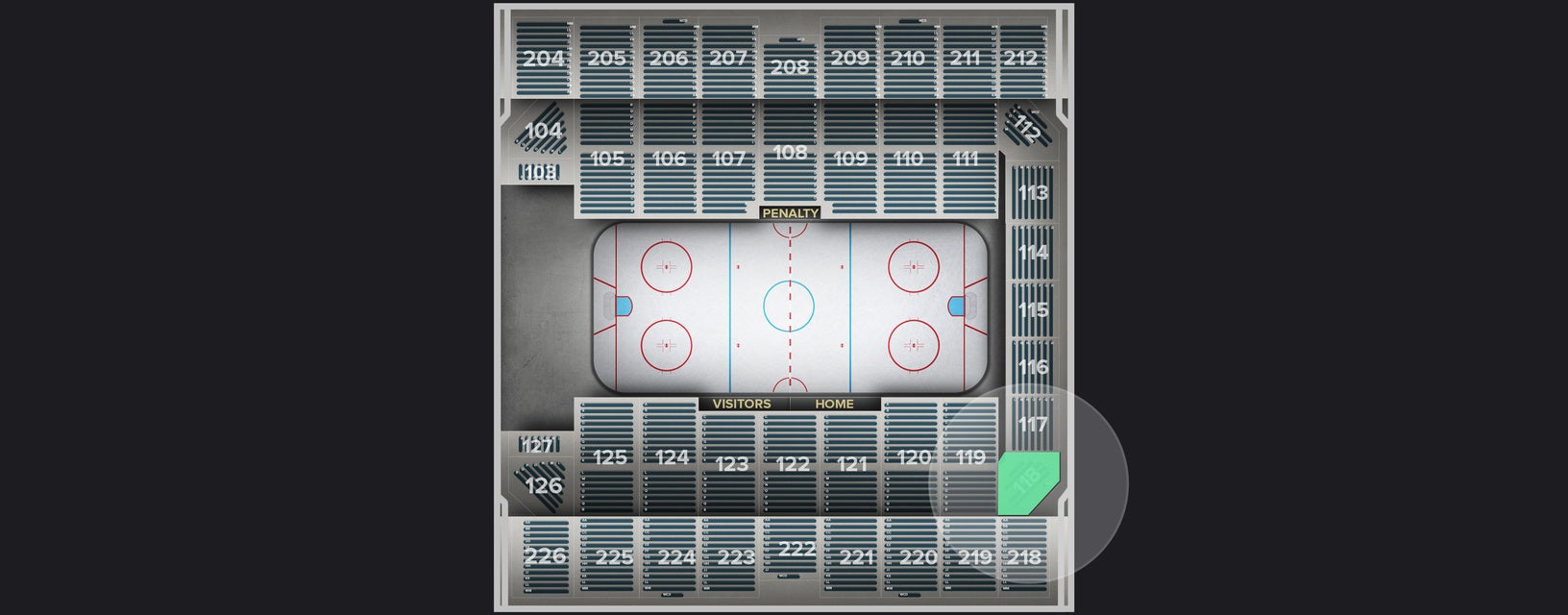 Seat view from Section