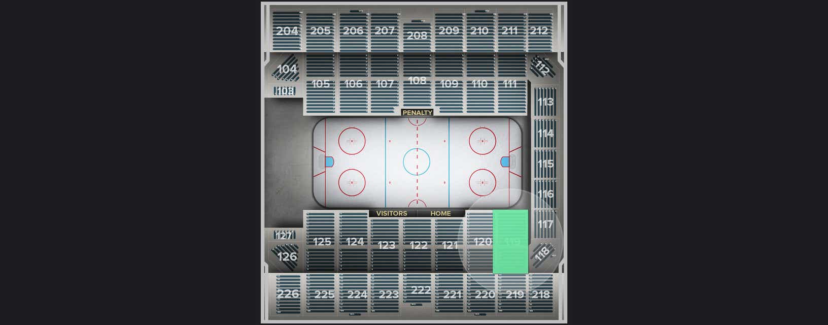 Seat view from Section
