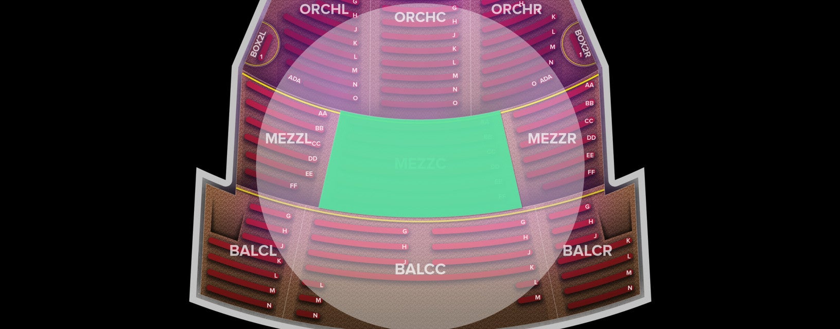 Seat view from Mezzanine