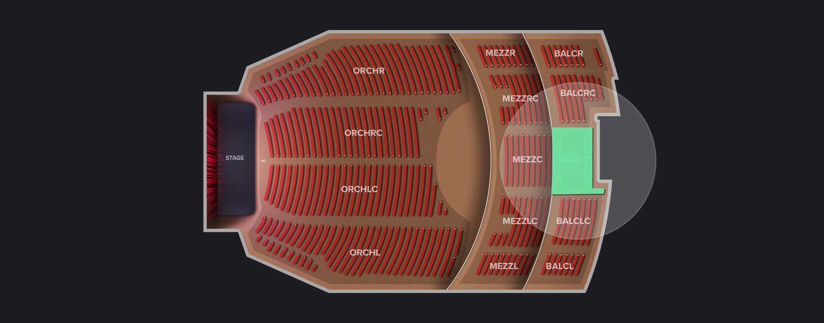 Seat view from Balcony Center