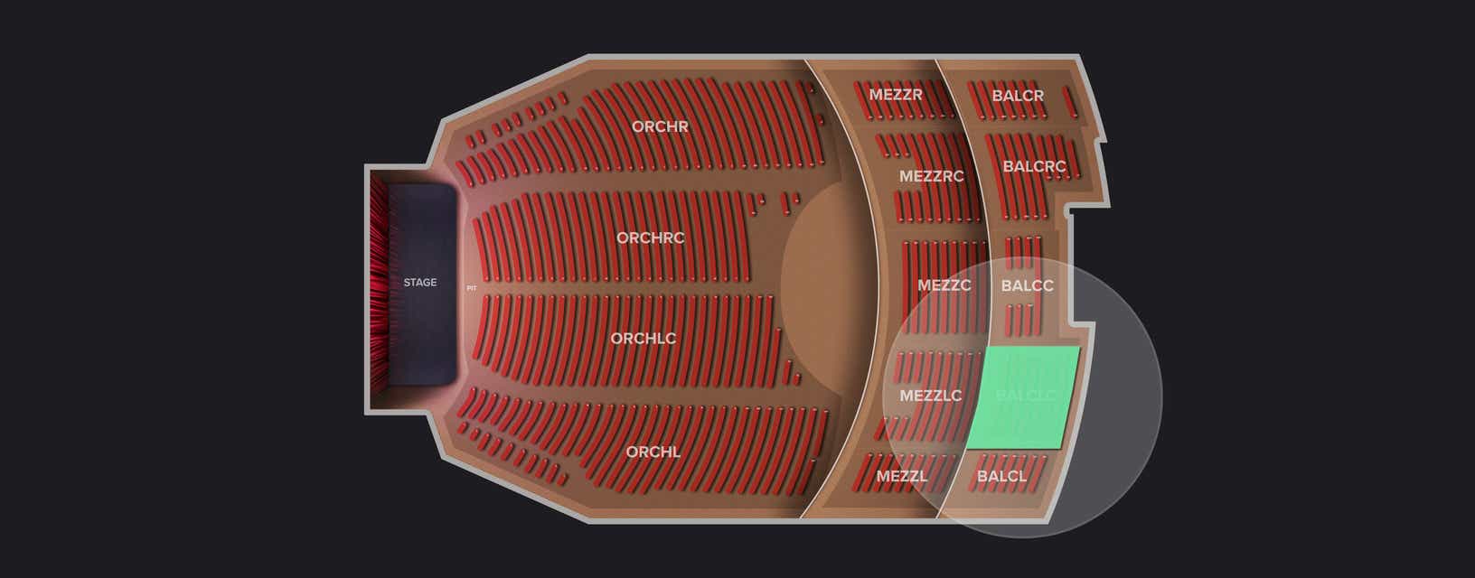 Seat view from Balcony Left Center