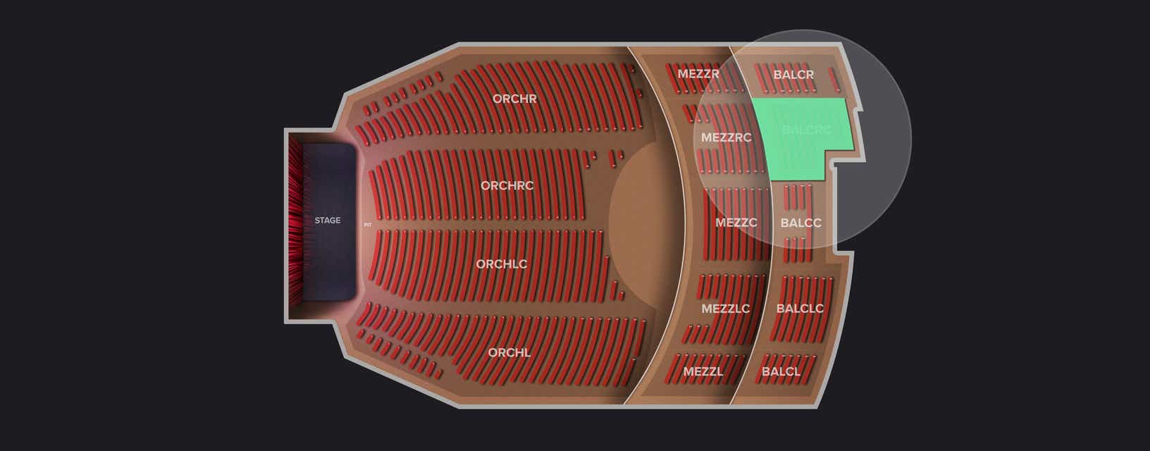 Seat view from Balcony Right Center