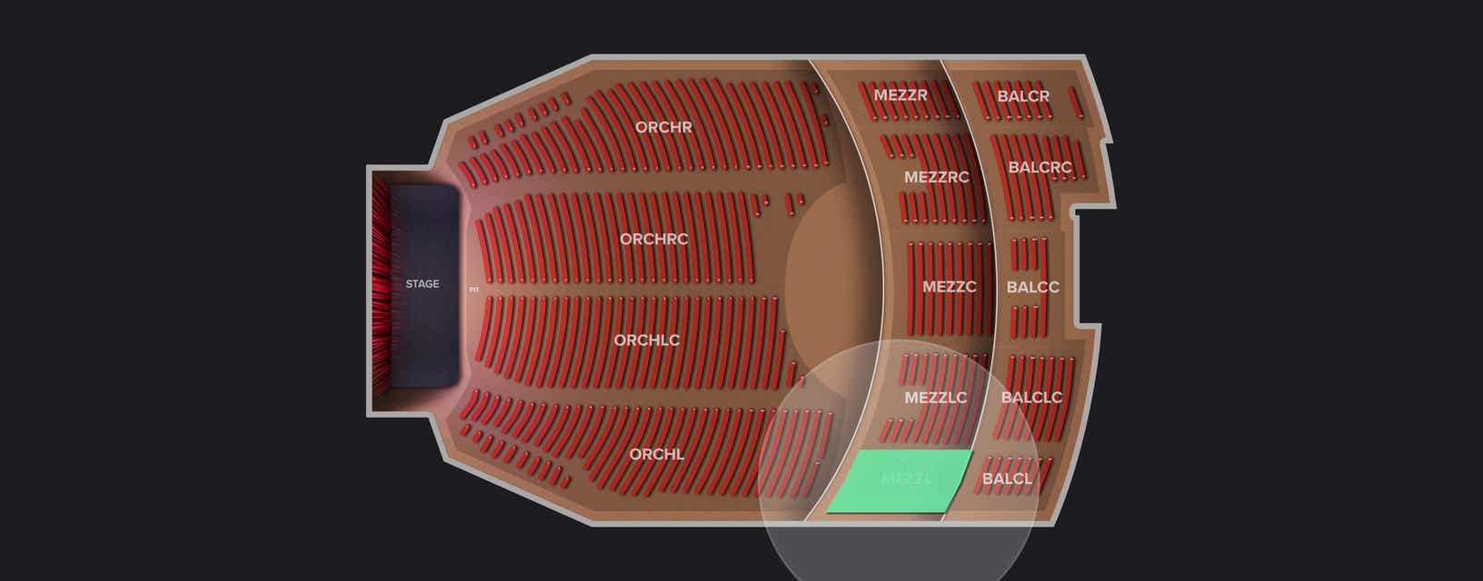 Seat view from Mezzanine Left
