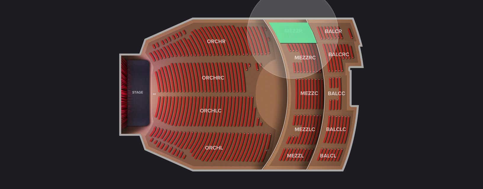 Seat view from Mezzanine Right