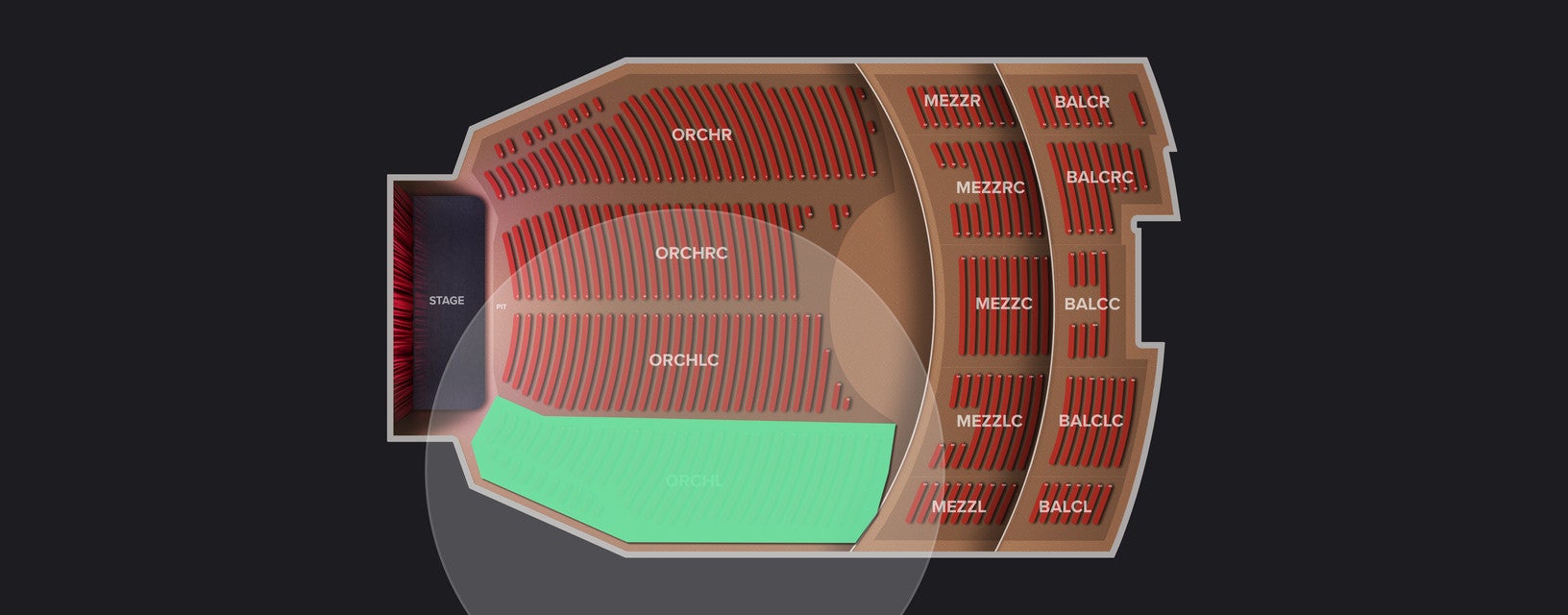 Seat view from Orchestra Left