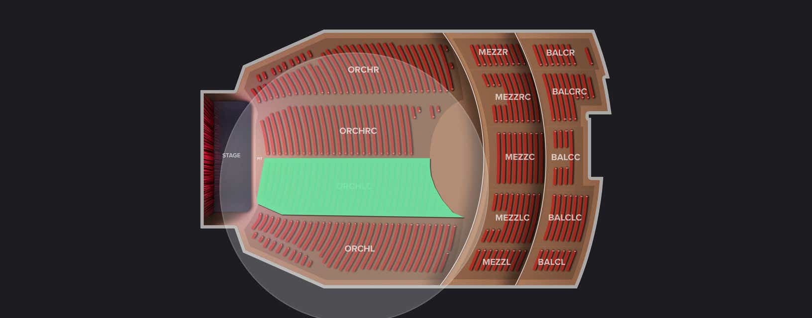 Seat view from Orchestra Left Center