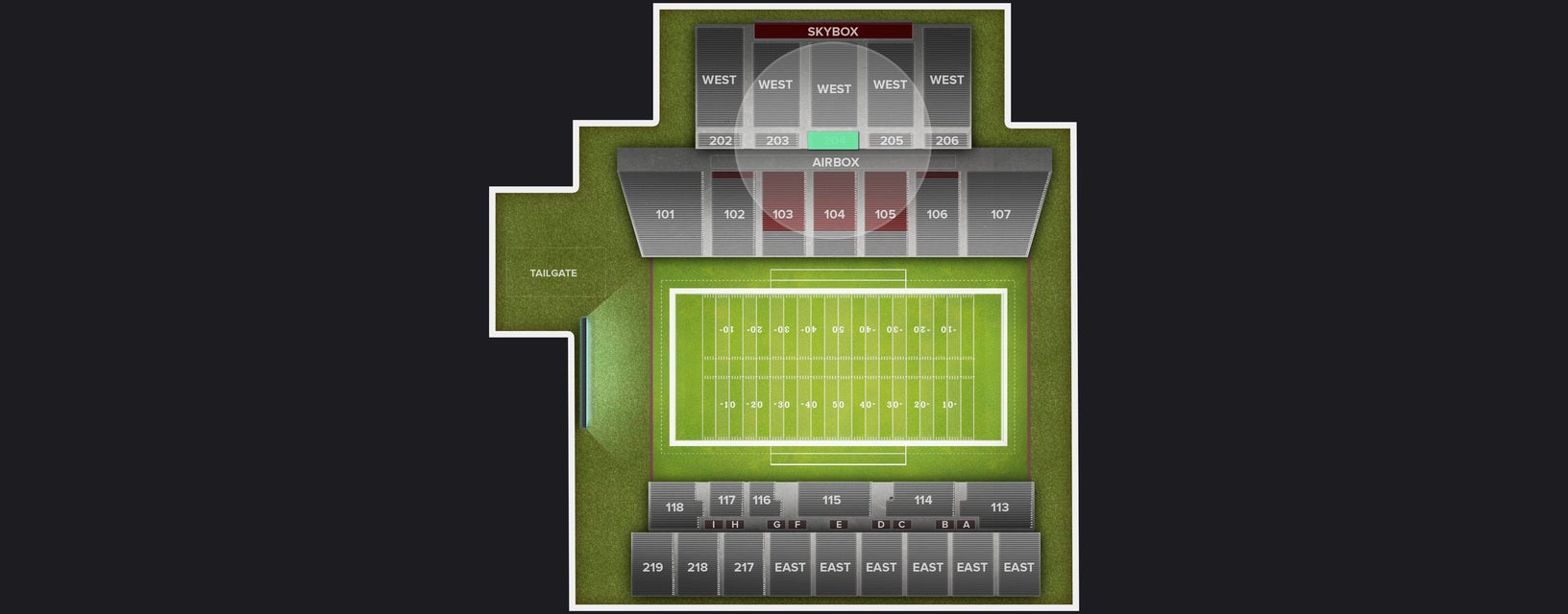 Seat view from West Stand