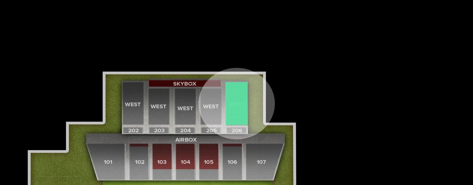 Seat view from West General Admission