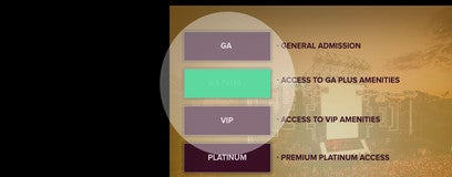 Seat view from General Admission Plus