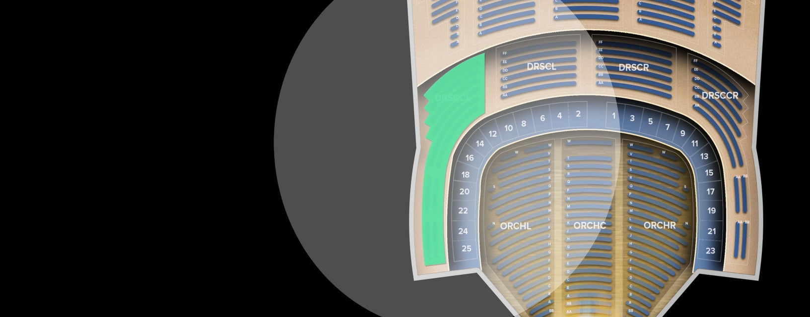 Seat view from Dress Circle Center Left