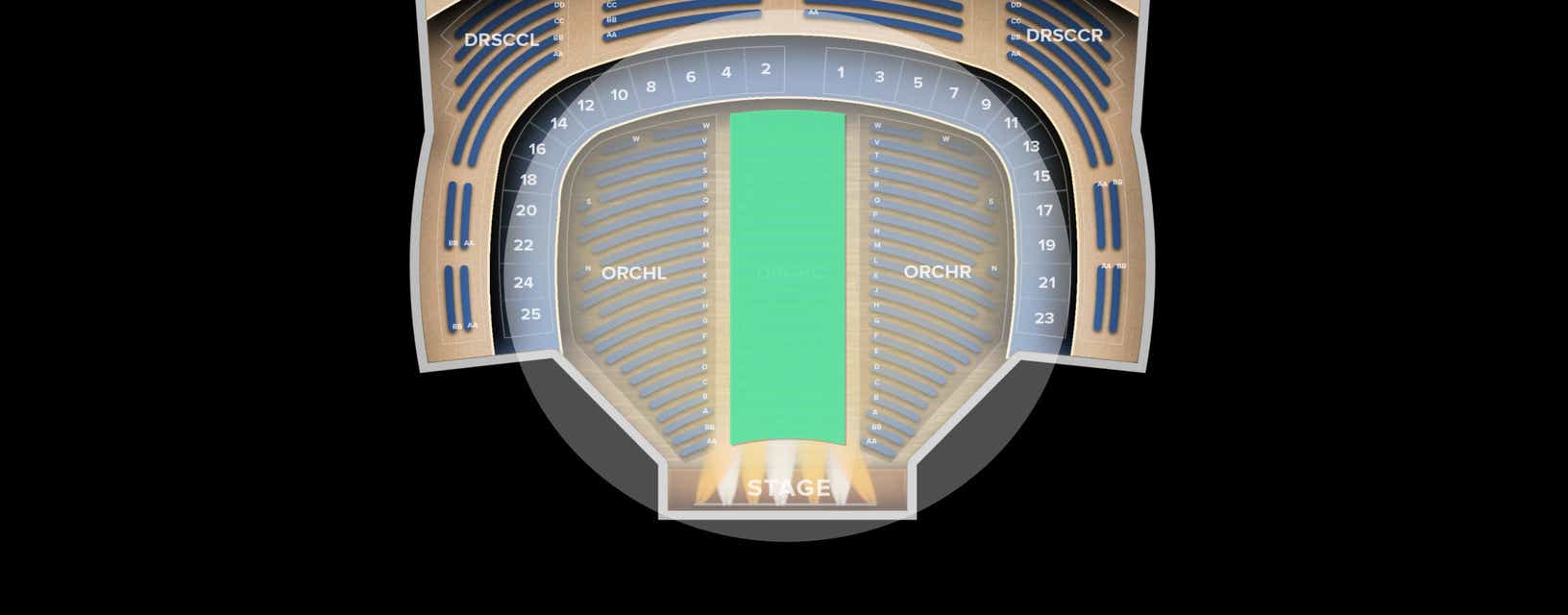 Seat view from Orchestra Center