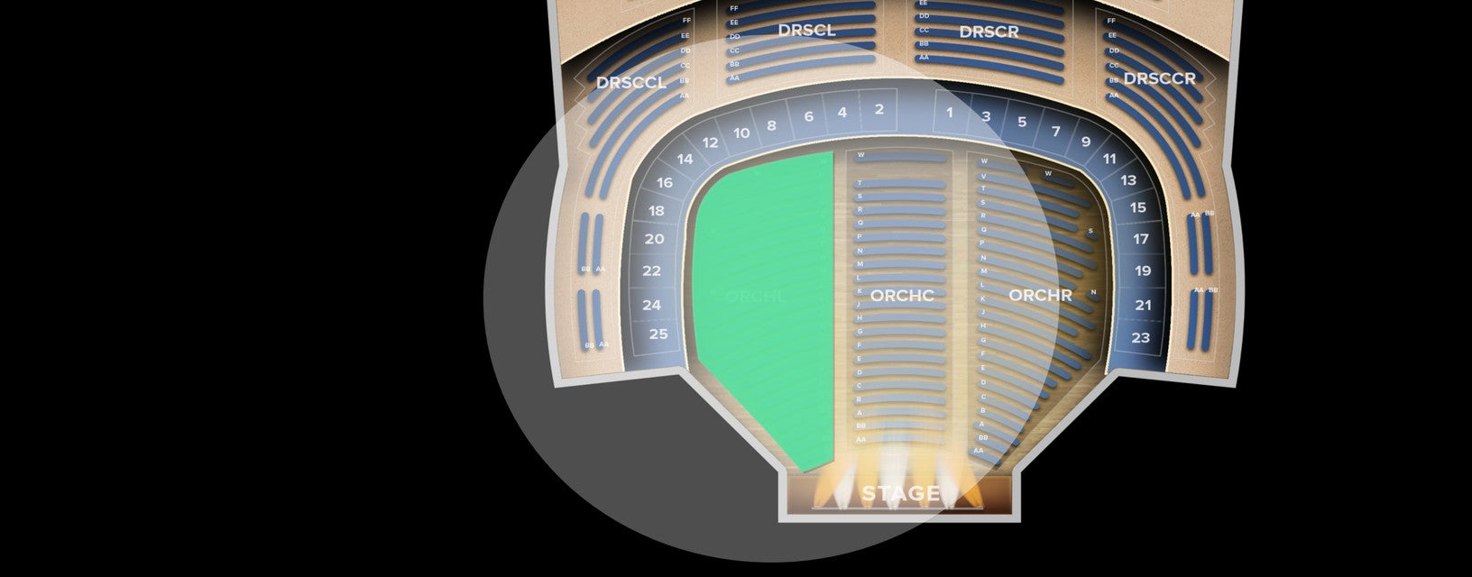 Seat view from Orchestra Left