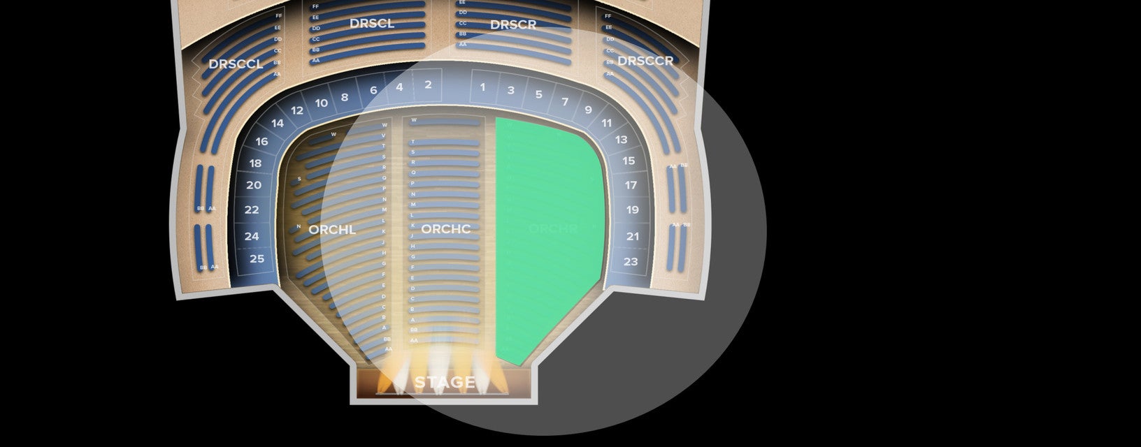 Seat view from Orchestra Right