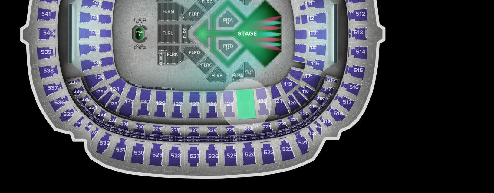 Seat view from Lower Sideline
