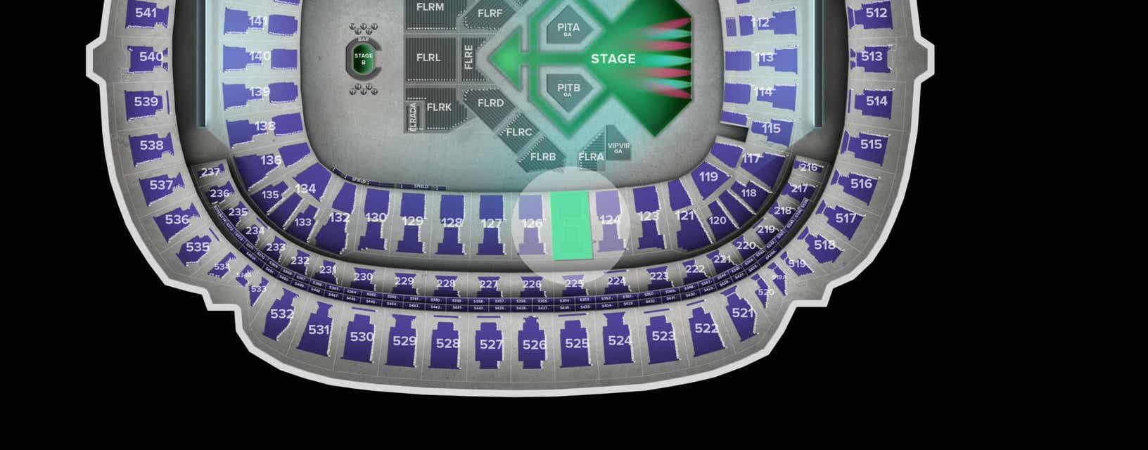 Seat view from Lower Midfield