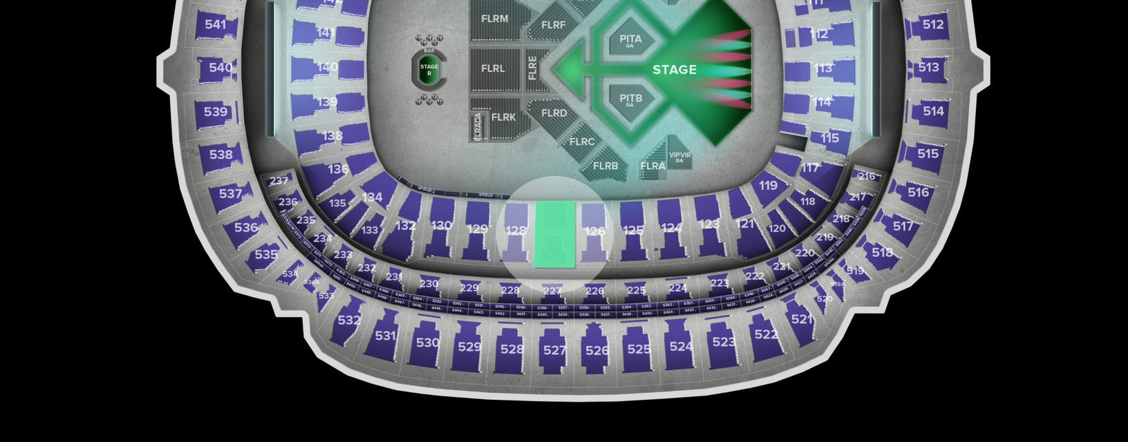 Seat view from Lower Midfield