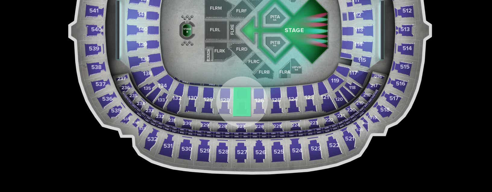 Seat view from Lower Midfield