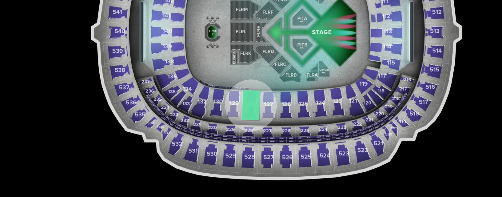 Seat view from Lower Midfield