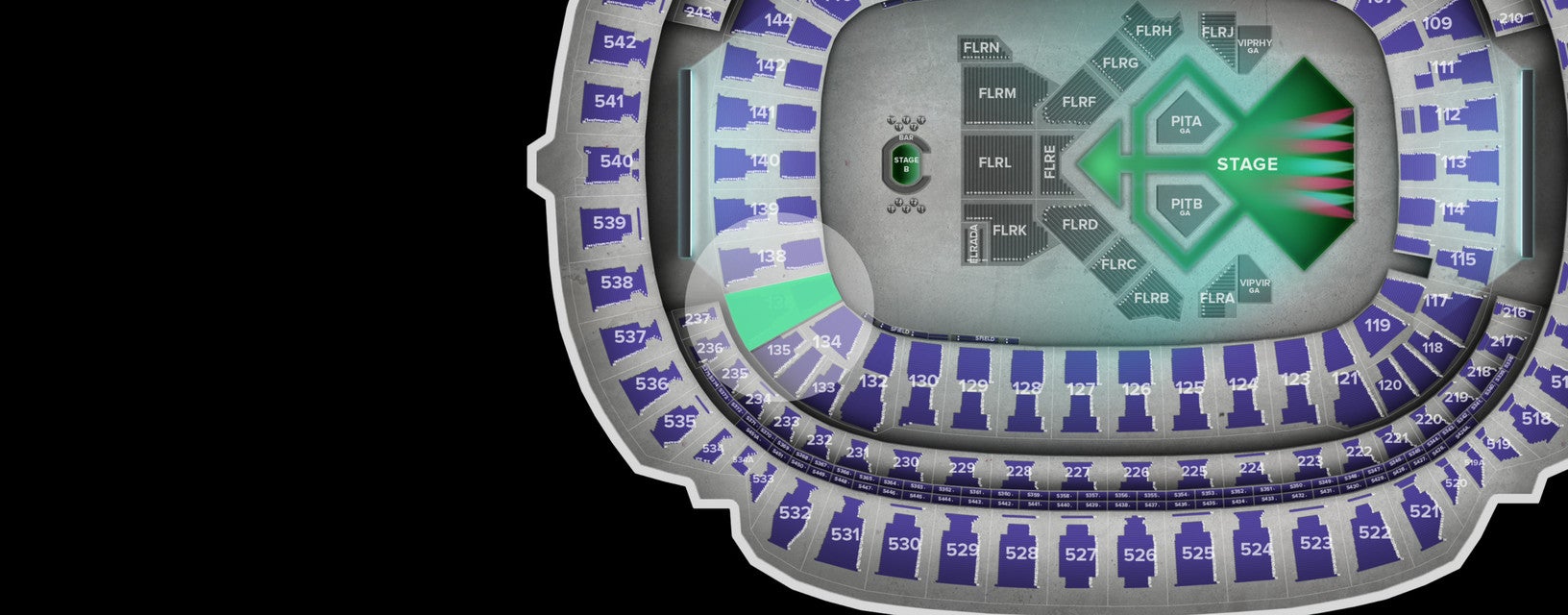 Seat view from Lower Corner