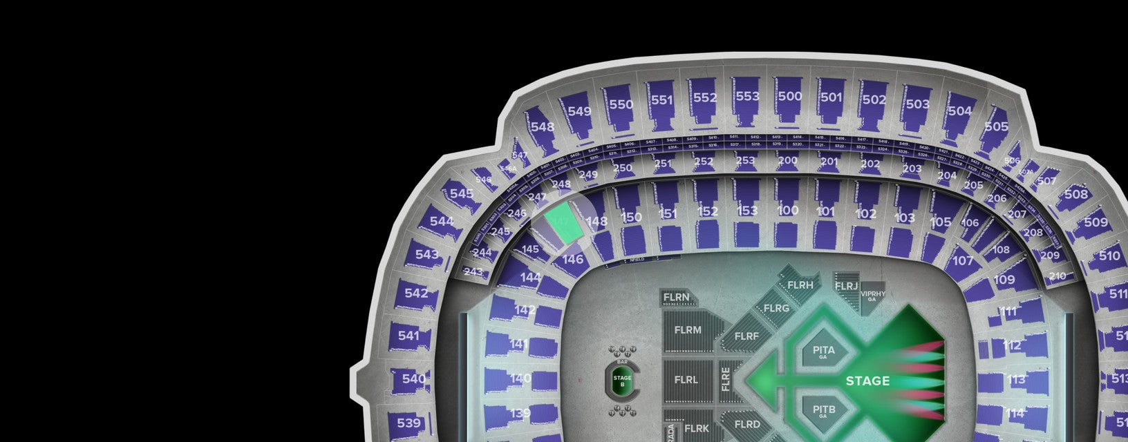 Seat view from Lower Corner